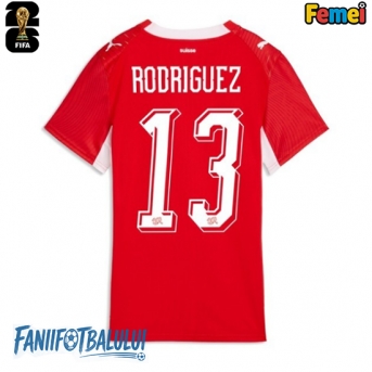 Elveția Ricardo Rodriguez #13 Echipament de Fotbal Replică Mondial 2026 Femei Acasa